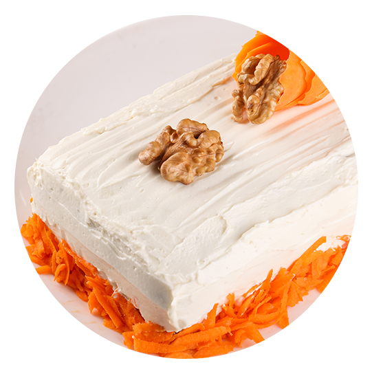 Carrot Cake - Gluten Free  - كعكة الجزر - خالية من الغلوتين  :  USD 33  /   قالب